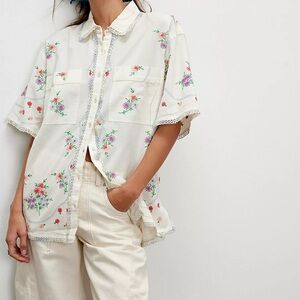 NWT Free People We The Free Emma Embroidered Top